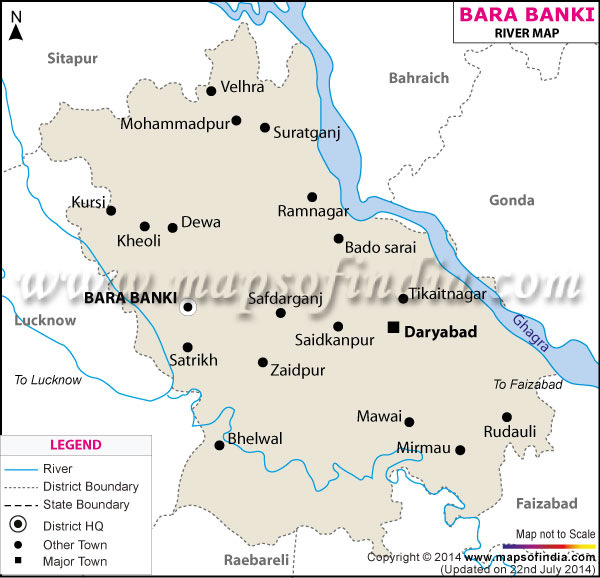 River Map of Bara Banki