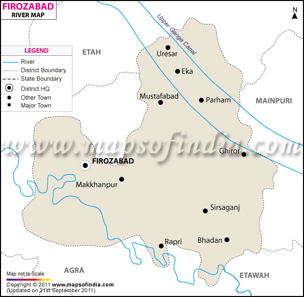 River Map of Firozabad