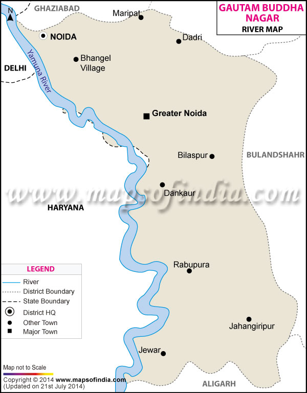 River Map of Gautam Buddha Nagar