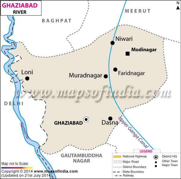 River Map of Ghaziabad