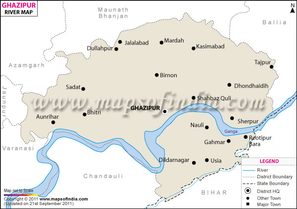 River Map of Ghazipur