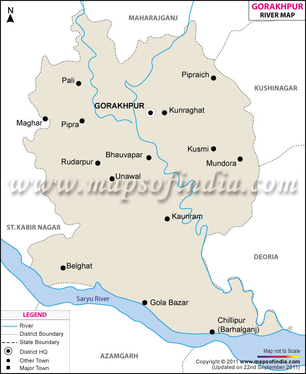 River Map of Gorakhpur