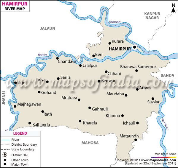 River Map of Hamirpur