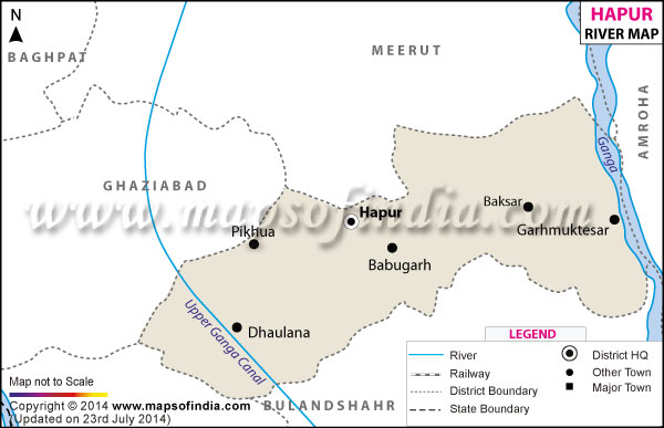 River Map of Hapur