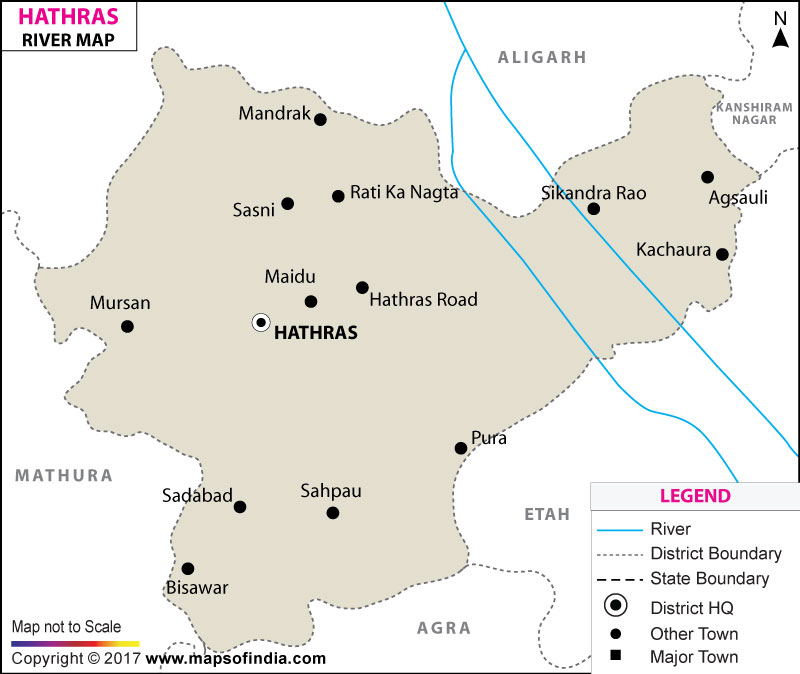River Map of Hathras