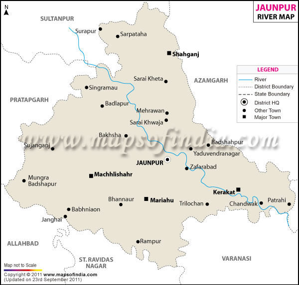 River Map of Jaunpur