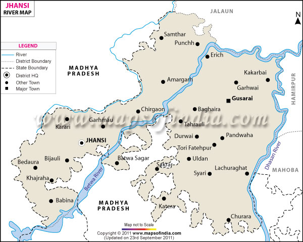 River Map of Jhansi