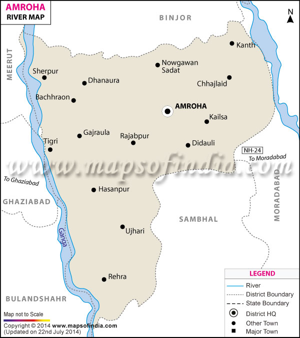River Map of Jyotiba Phule Nagar