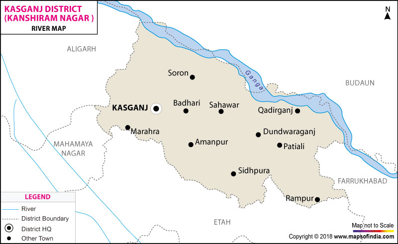 River Map of Kanshiram Nagar