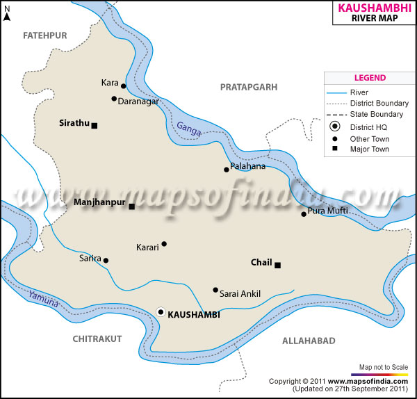 River Map of Kaushambi