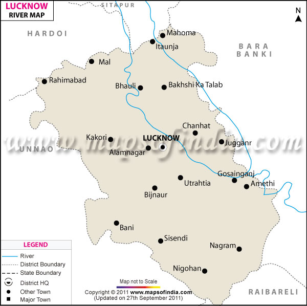 River Map of Lucknow