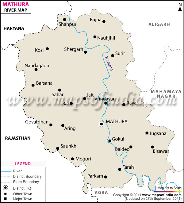 River Map of Mathura