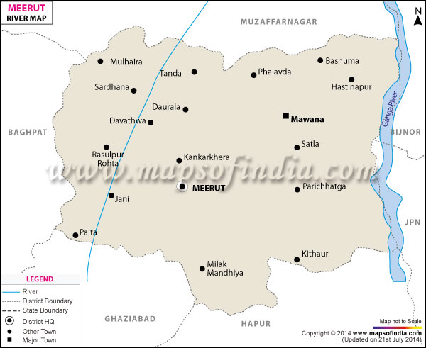 River Map of Meerut