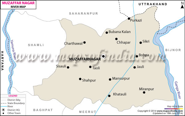 River Map of Muzaffarnagar