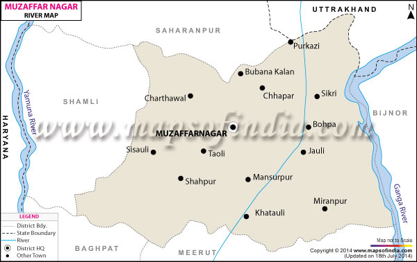 River Map of Muzaffarnagar