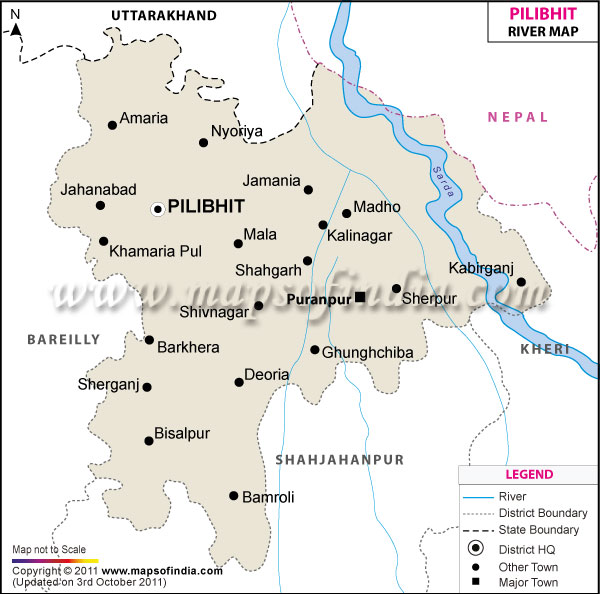 River Map of Pilibhit