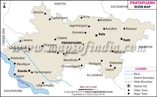 River Map of Pratapgarh