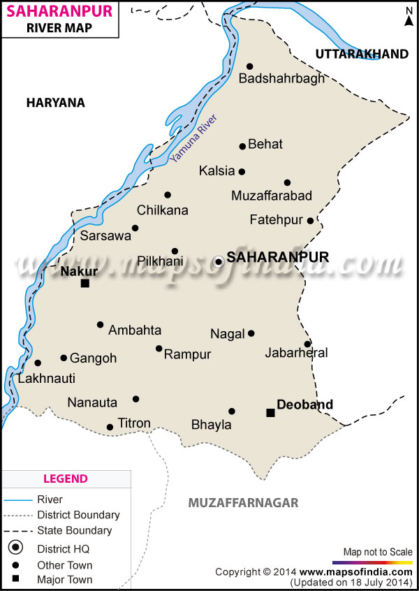 River Map of Saharanpur