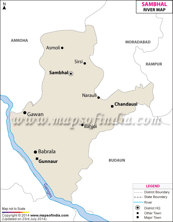River Map of Sambhal