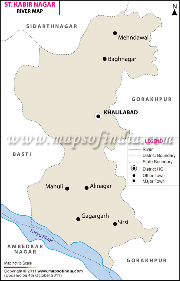 River Map of Sant Kabir Nagar