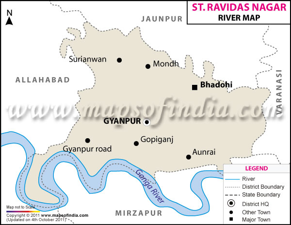 River Map of Sant Ravidas Nagar (Bhadohi)