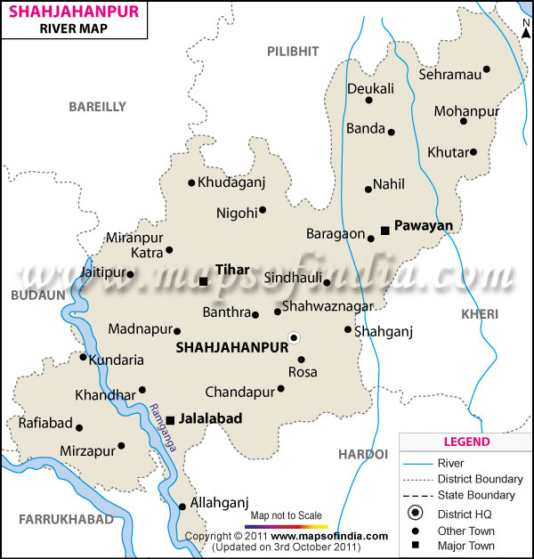 River Map of Shahjahanpur