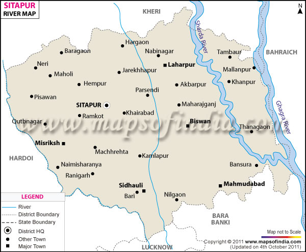 River Map of Sitapur