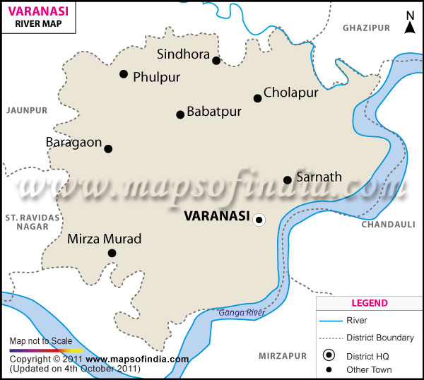 River Map of Varanasi