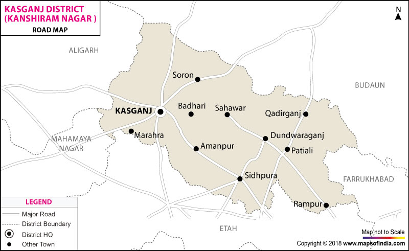 Road Map of Kanshiram Nagar