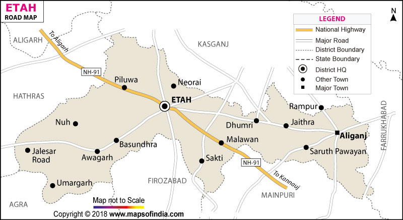 Road Map of Etah