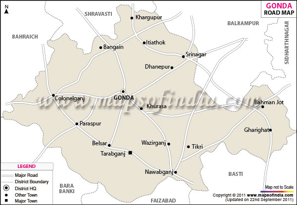 Road Map of Gorakhpur