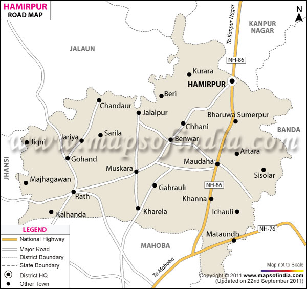 Road Map of Hamirpur