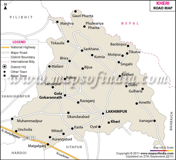 Road Map of Kheri