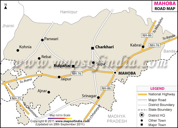 Road Map of Mahoba