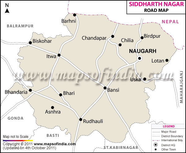 Road Map of Siddharthnagar