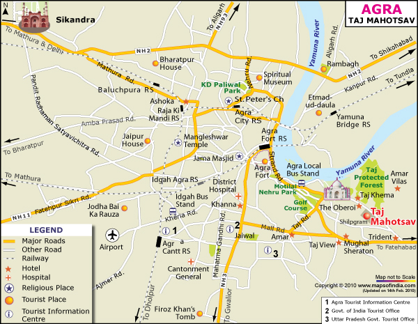 Taj Mahotsav Map