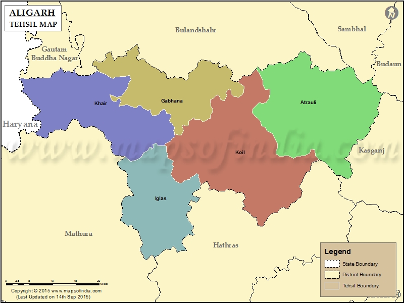 Tehsil Map of Aligarh