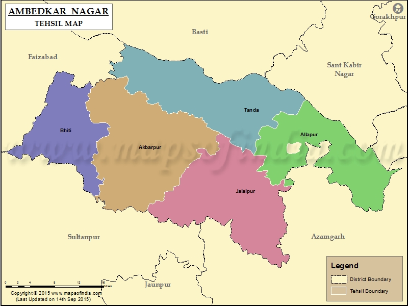 Tehsil Map of Ambedkar Nagar