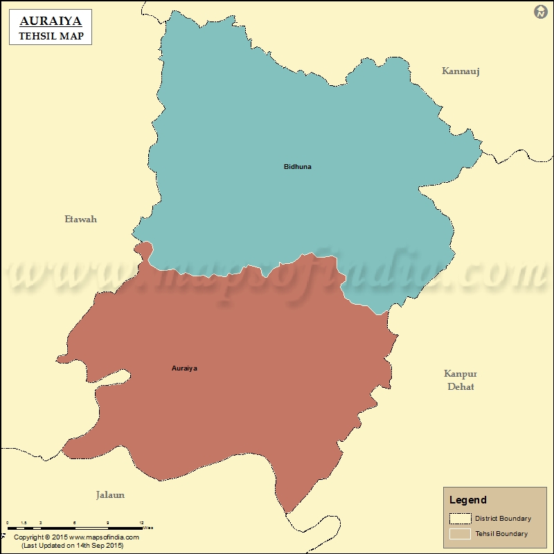 Tehsil Map of Auraiya