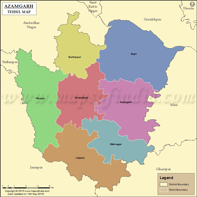 Tehsil Map of Azamgarh