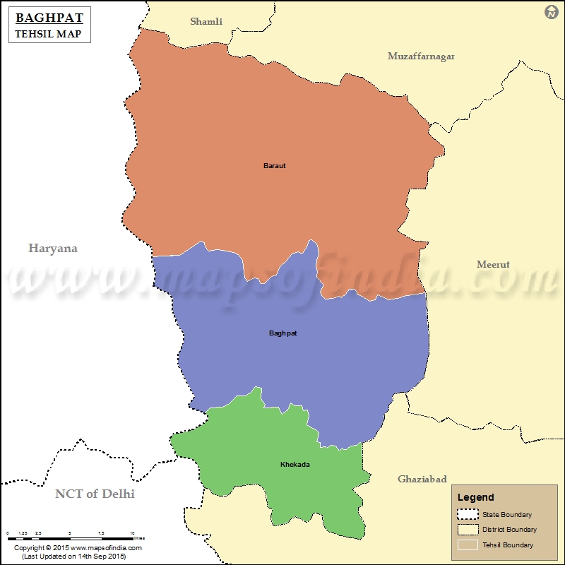 Tehsil Map of Baghpat