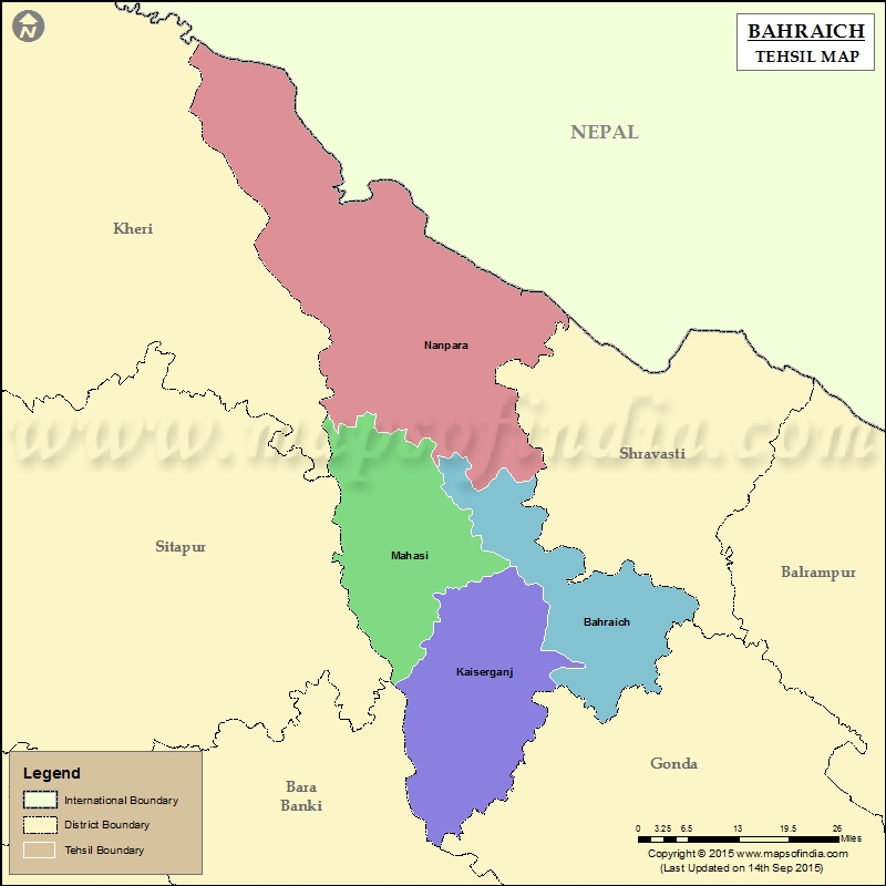 Tehsil Map of Bahraich