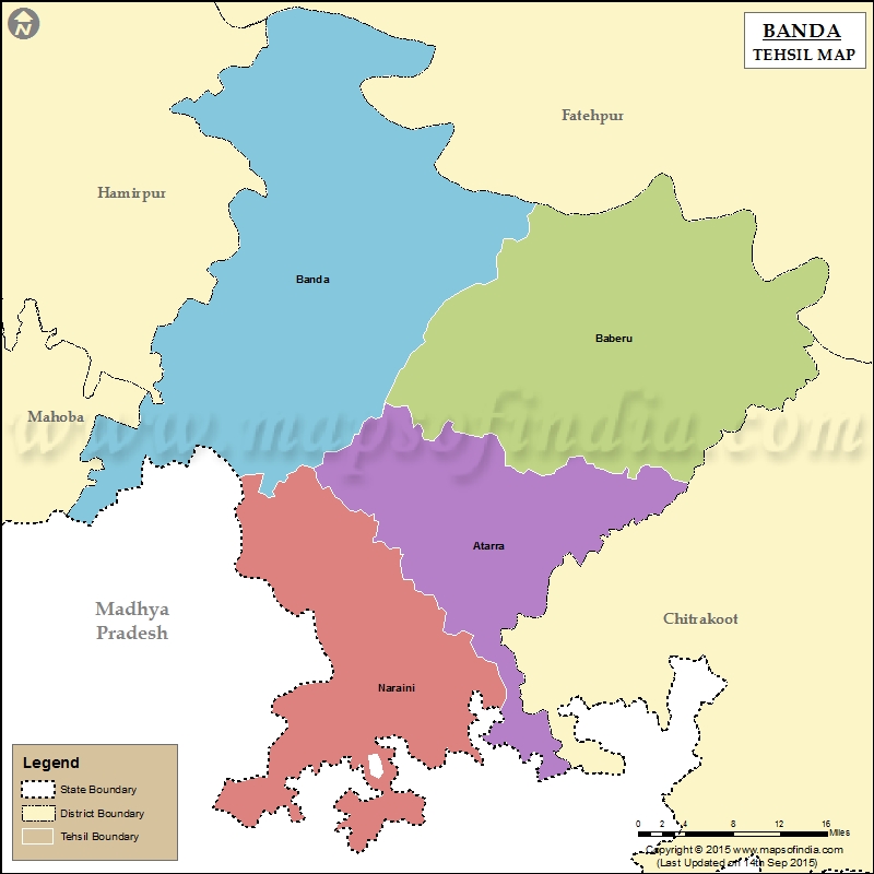 Tehsil Map of Banda
