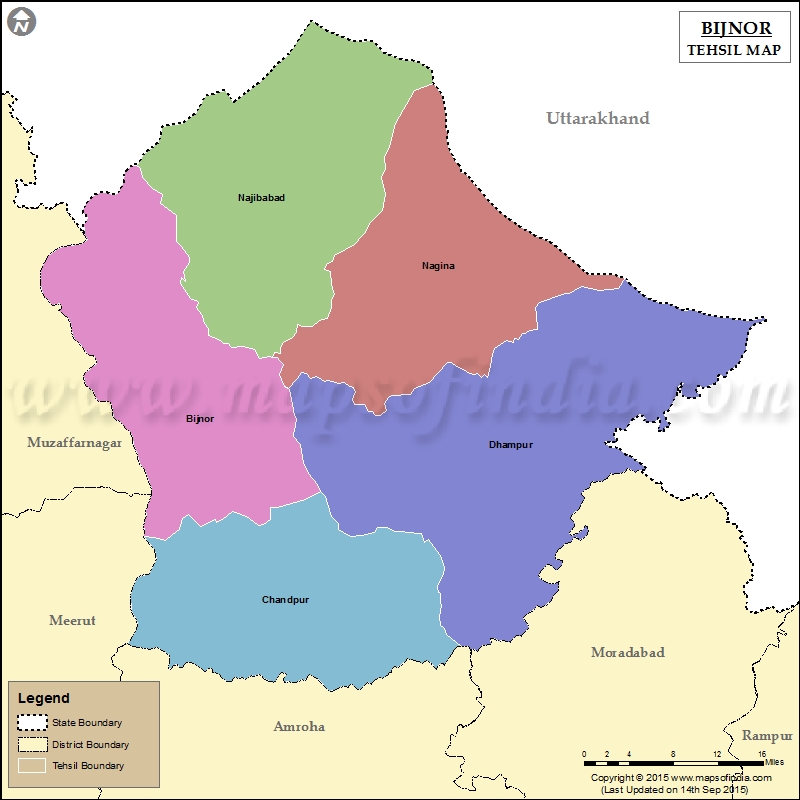 Bijnor Tehsil Map
