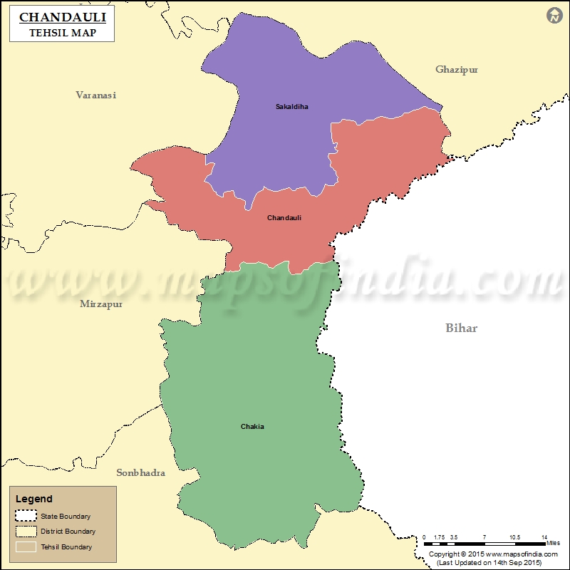 Tehsil Map of Chandauli