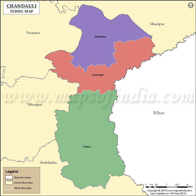 Tehsil Map of Chandauli