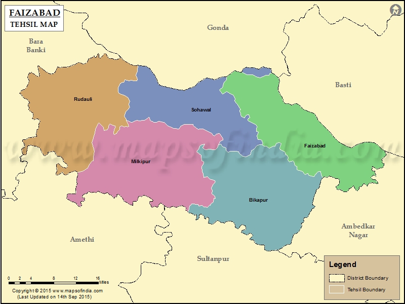 Tehsil Map of Faizabad