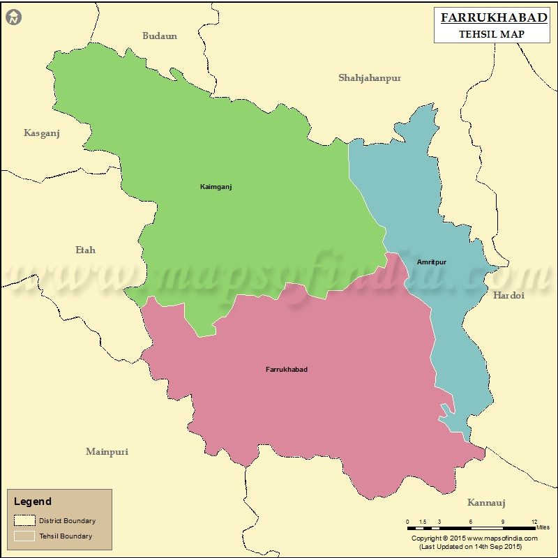 Tehsil Map of Farrukhabad