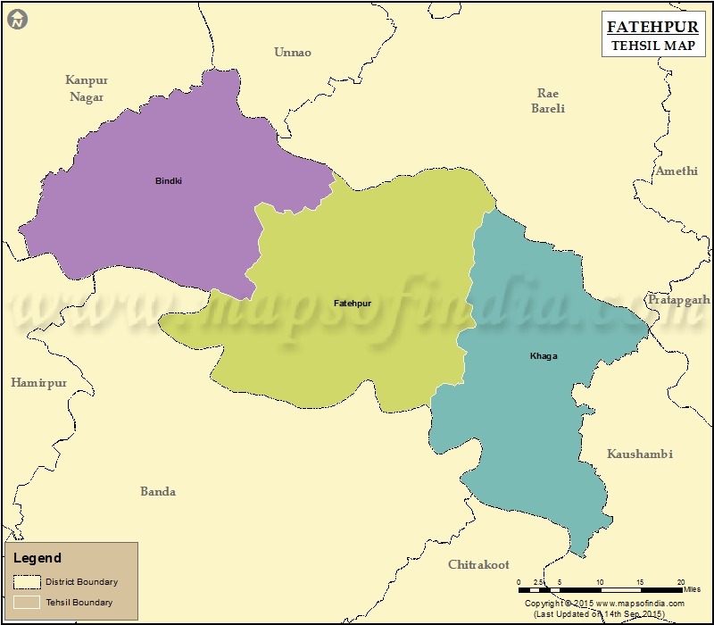 Tehsil Map of Fatehpur