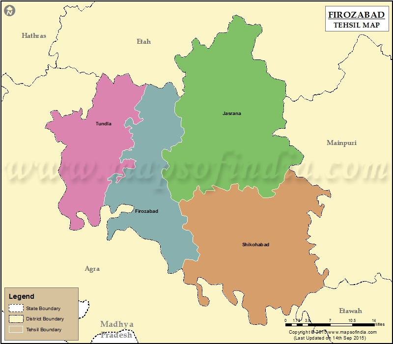 Tehsil Map of Firozabad